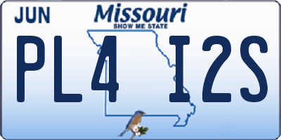 MO license plate PL4I2S