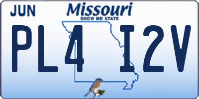 MO license plate PL4I2V