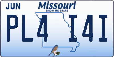 MO license plate PL4I4I