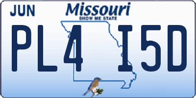 MO license plate PL4I5D
