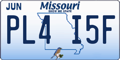 MO license plate PL4I5F
