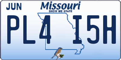 MO license plate PL4I5H