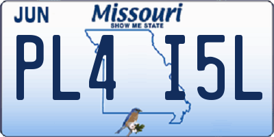 MO license plate PL4I5L