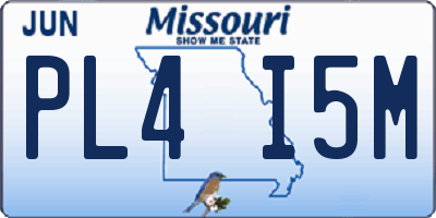 MO license plate PL4I5M