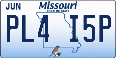 MO license plate PL4I5P