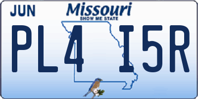 MO license plate PL4I5R