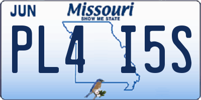 MO license plate PL4I5S
