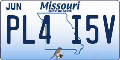 MO license plate PL4I5V