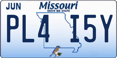 MO license plate PL4I5Y