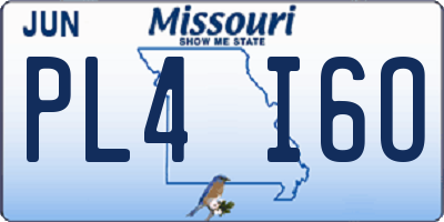 MO license plate PL4I6O