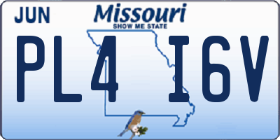 MO license plate PL4I6V