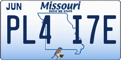 MO license plate PL4I7E