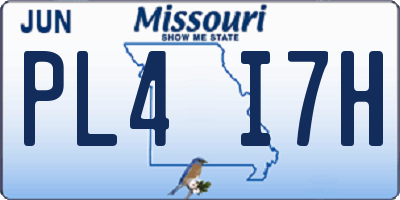 MO license plate PL4I7H