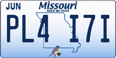 MO license plate PL4I7I