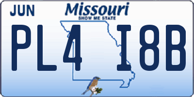 MO license plate PL4I8B