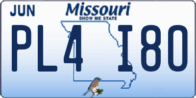 MO license plate PL4I8O