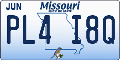 MO license plate PL4I8Q