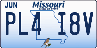 MO license plate PL4I8V