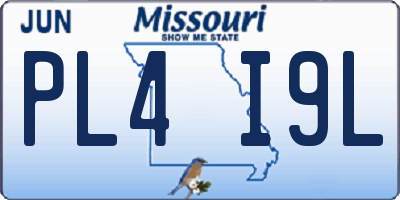 MO license plate PL4I9L