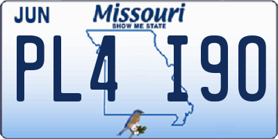 MO license plate PL4I9O