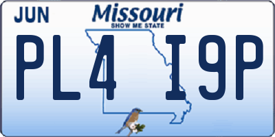 MO license plate PL4I9P