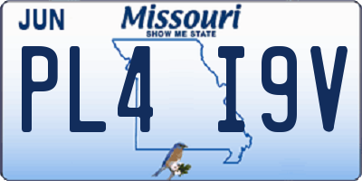 MO license plate PL4I9V