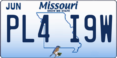 MO license plate PL4I9W