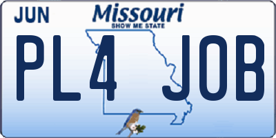 MO license plate PL4J0B