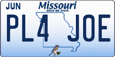 MO license plate PL4J0E