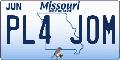 MO license plate PL4J0M