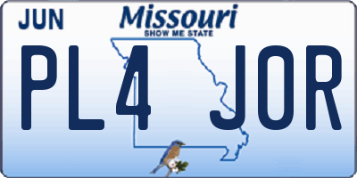 MO license plate PL4J0R