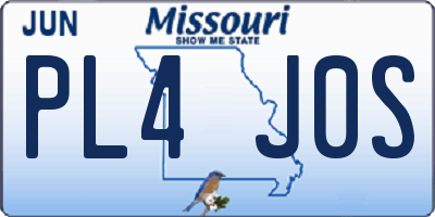 MO license plate PL4J0S