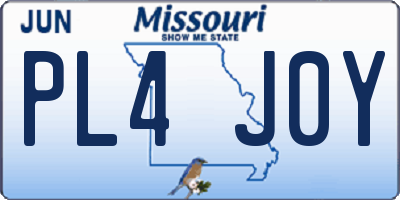 MO license plate PL4J0Y