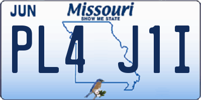 MO license plate PL4J1I