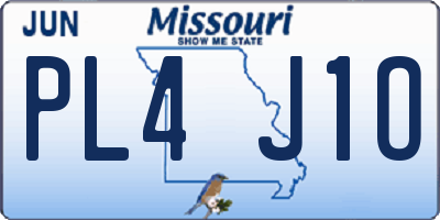 MO license plate PL4J1O