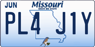 MO license plate PL4J1Y