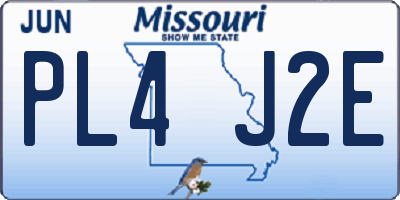 MO license plate PL4J2E