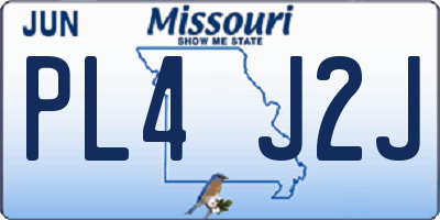 MO license plate PL4J2J