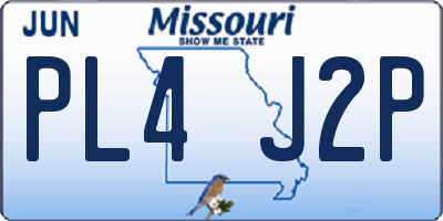 MO license plate PL4J2P