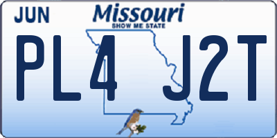MO license plate PL4J2T