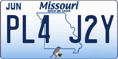 MO license plate PL4J2Y
