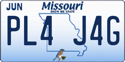 MO license plate PL4J4G