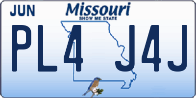 MO license plate PL4J4J