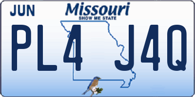 MO license plate PL4J4Q