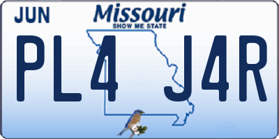 MO license plate PL4J4R
