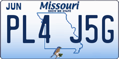 MO license plate PL4J5G
