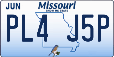 MO license plate PL4J5P