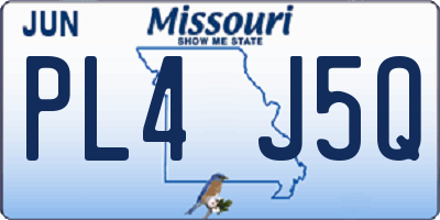 MO license plate PL4J5Q
