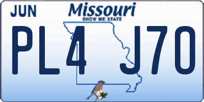 MO license plate PL4J7O