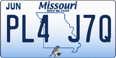 MO license plate PL4J7Q